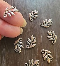 8 x Tibetan Silver Leaf Branch Connector Charms.