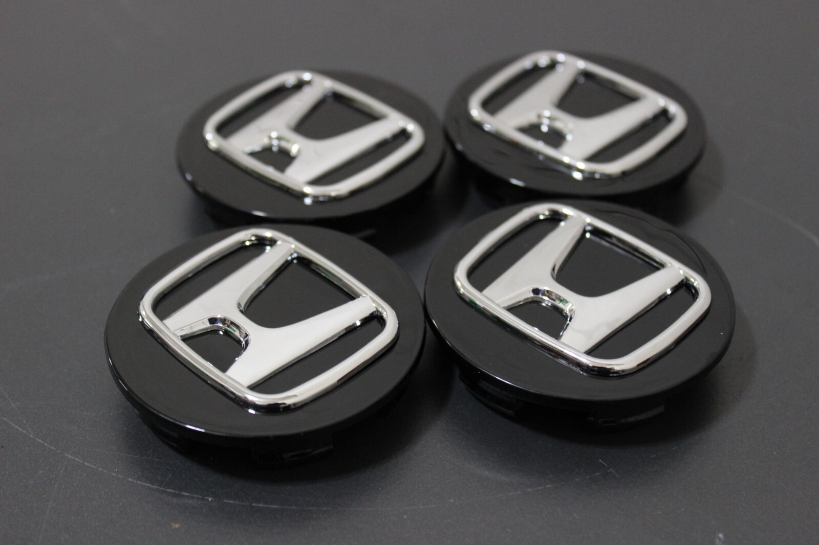 (4) Honda BLACK Wheel Rim Center Caps ACCORD CIVIC CRV 69MM/2.75 BRAND NEW