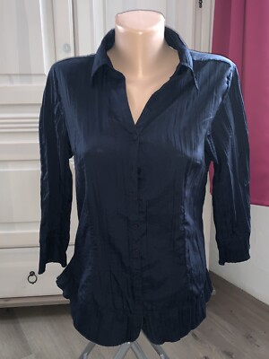   Bluse   Grösse 38 Dunkelblau Fabiani 3/4 Langärmelig