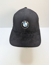 Vintage BMW Lifestyle Hat Adjustable Leather Strap Cap Black Made In USA