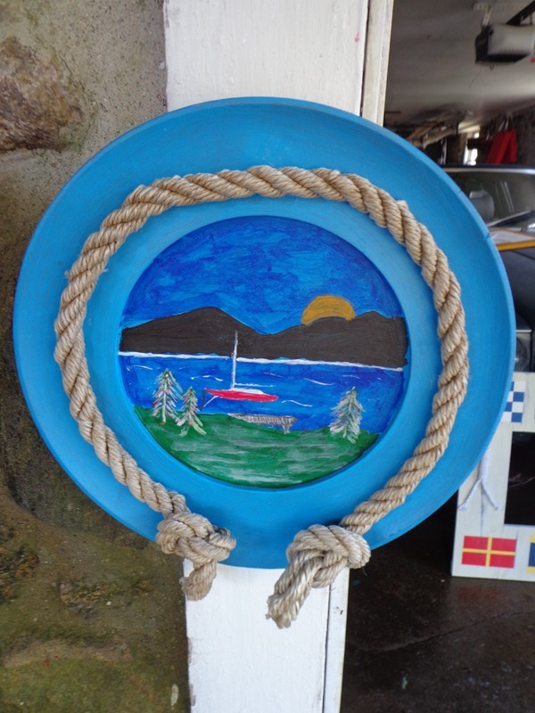 Welcome to our Lake/ Original folk art/ lake Lenape