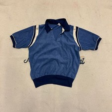 Classic 70s terry cloth short sleeve collar pullover polo ringer