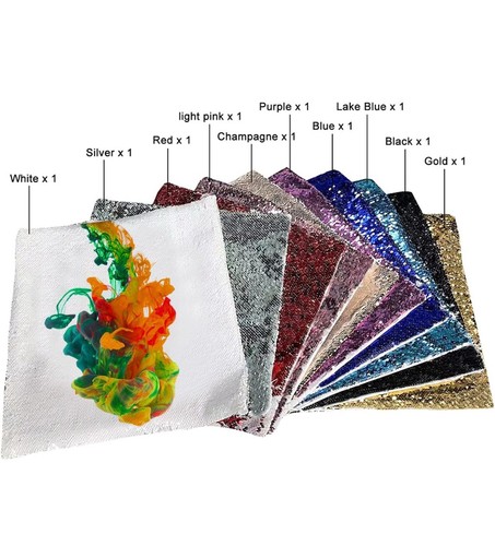 10pcs Blank Reversible Sequin Magic Swipe Pillow Cover Sublimation Cushion Case - Picture 2 of 4