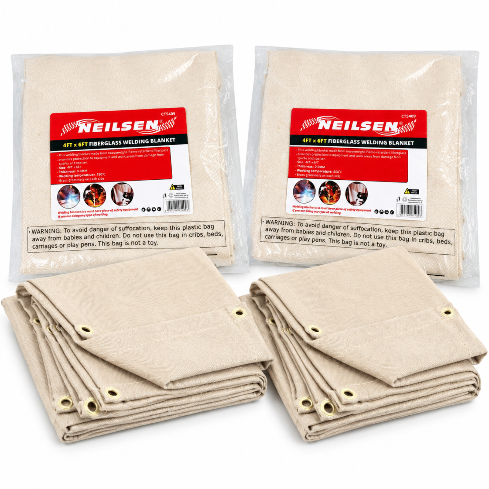 4ft X 6ft Fiberglass Welding Blanket Protective Cover Heat Fire Resistant | 5409 - Image 7
