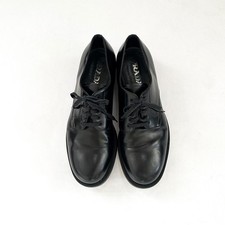 Prada mens black leather derby oxfords brogues laceup shoes 2EE212 42.5 US 9 9.5