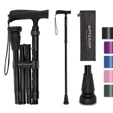 G2 Walking Stick, Fold-up Walking Cane for Women and Men with Wrist Strap, Po...