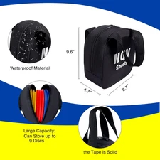 Disc Golf Set Starter Set-6 Pack Driver Mid-Range Putter Discs Bag Outdoor Black
