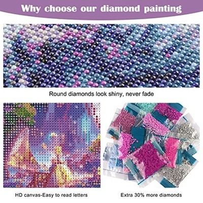 DAERLE 5D Diamond Painting Set - Wasserfall Wandbild Bastelset (30x40 cm)