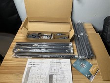 Industrial Curtain Pole Black Size 76-310cm