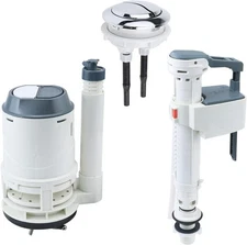 T Tulead Toilet Tank Parts Replacement Toilet Dual Flush Valve 7" Height, Fill V