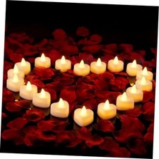 2000 Pieces Artificial Rose 24 Pcs White Candles  2000 Pcs Red-Black Petals