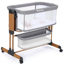 3-in-1 Baby Bassinet, Rocking Baby Bassinets Bedside Sleeper, Adjustable Port...