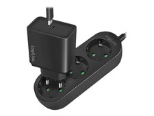 LogiLink Power Strip 3-Compartment 3xCEE 7/3 Textile Cable Strip LPS261