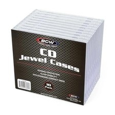 BCW CD Jewel Cases - 10 Pack  Clear CD Cases for Standard Assorted Sizes