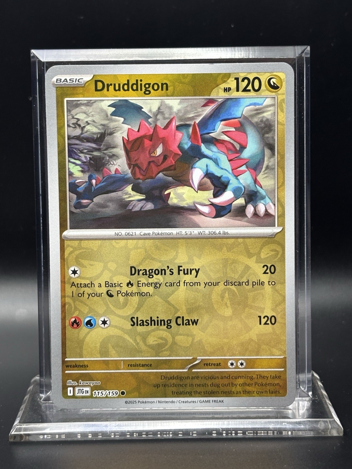 2025 Pokémon Journey Together - Druddigon Reverse Holo No. 115/159