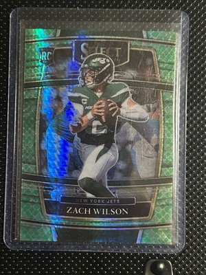 2021 Panini Select Concourse Zach Wilson RC #44 Dragon Scale Prizm /89 Jets