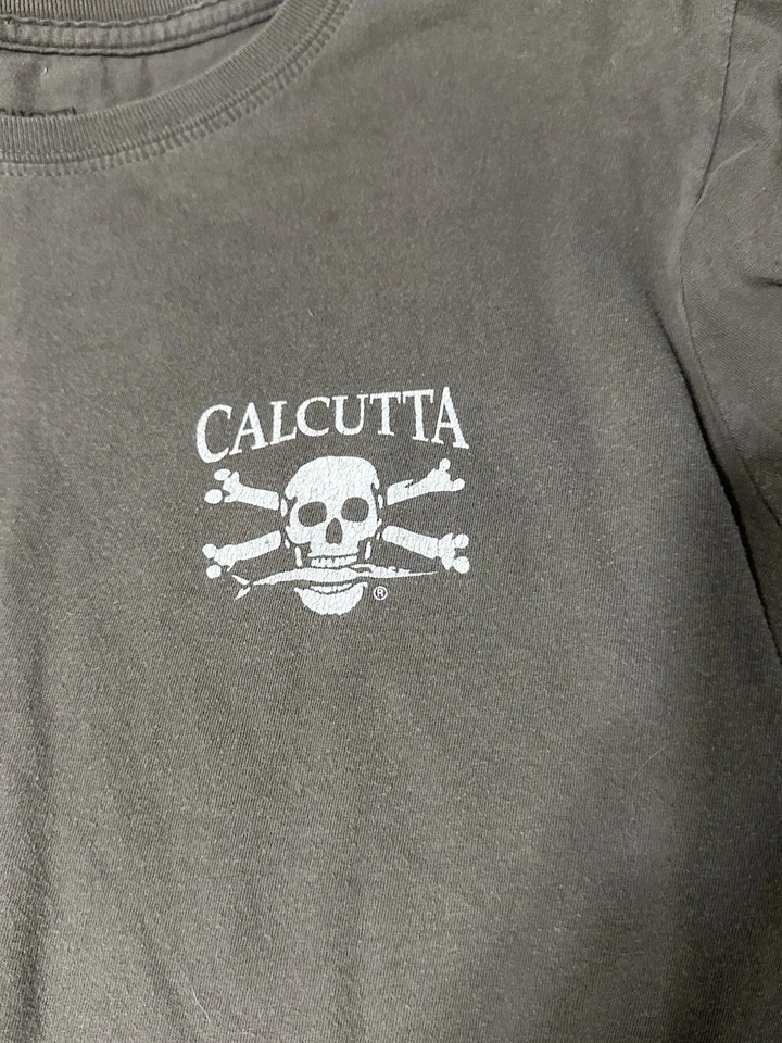 Camiseta Calcuta Para Hombre Manga Corta Gráfico Mediano Calavera y Huesos Cruzados Foto 2 de 4