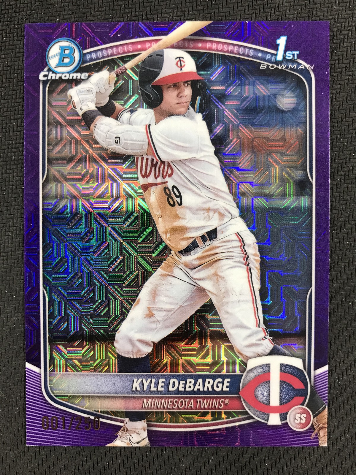 2025 Bowman #BCP-139 Kyle DeBarge Chrome Prospects Mojo Purple Refractor /250