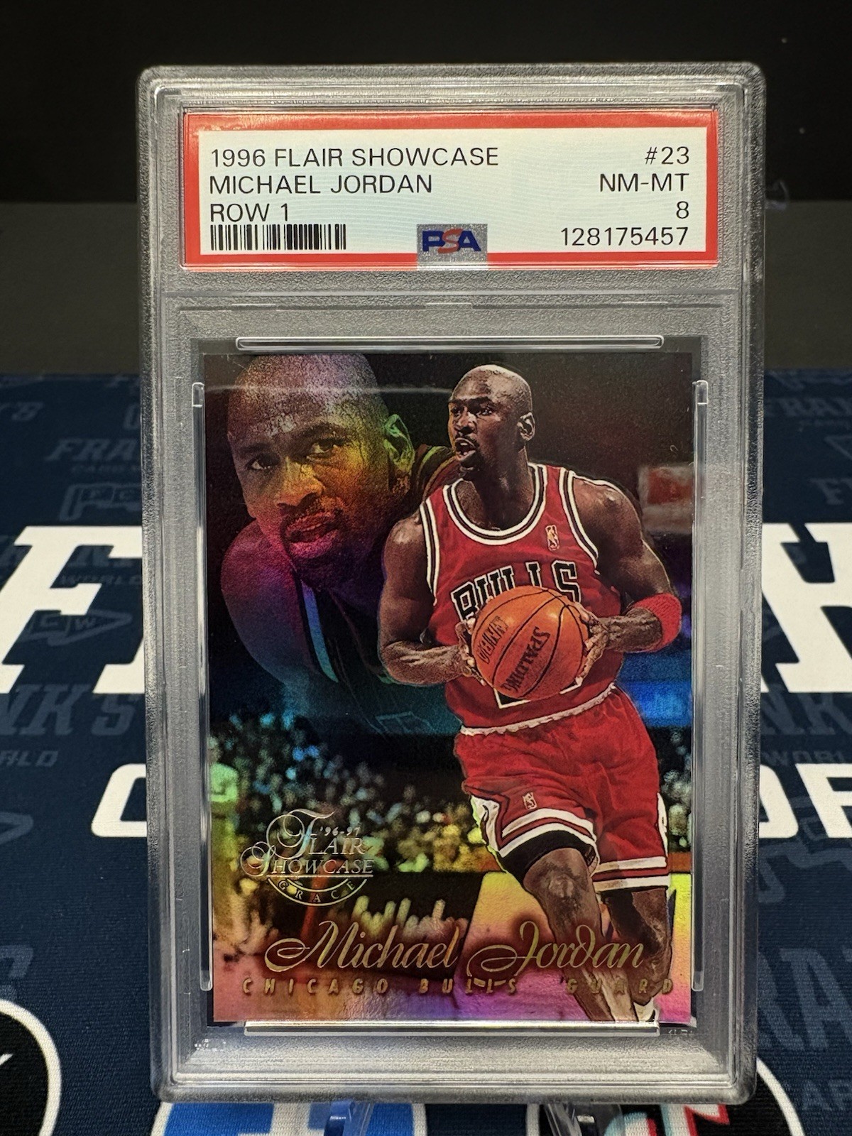 1996 Flair Showcase Michael Jordan #23 Row 1 PSA 8