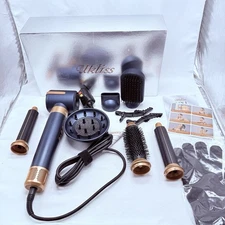 7 in One Hot Air Brush 110,000 RPM 1400W High Speed Hair Dryer with Diffuser