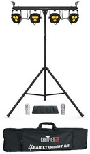 Chauvet DJ 4BAR LT QuadBT ILS Bluetooth Wash Light Kit Tripod Footswitch Remote
