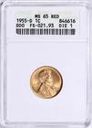 1955-D Lincoln Cent Doubled Die FS-101 ANACS MS-65 RD