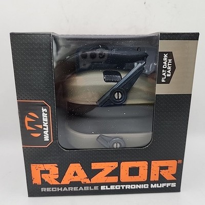 NEW Walkers Razor Rechargeable Electronic Muffs - Flat Dark Earth
