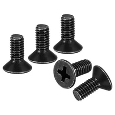 M4-0.7x10 Flat Head Machine Screws -100pcs -304 Stainless Steel -Black