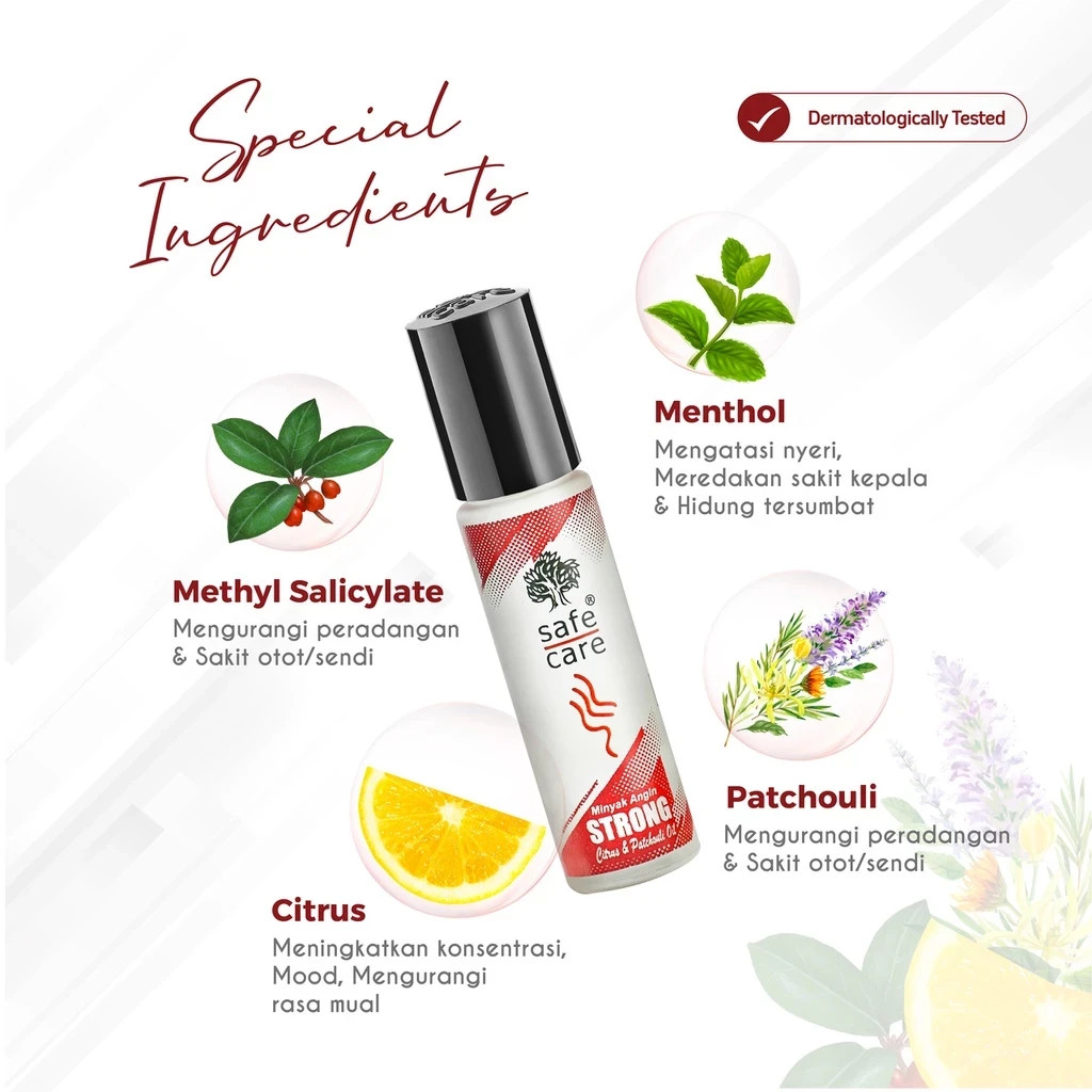 Safe Care Roll On Aromatherapy Oil 10ml x5pcs – Strong Scent