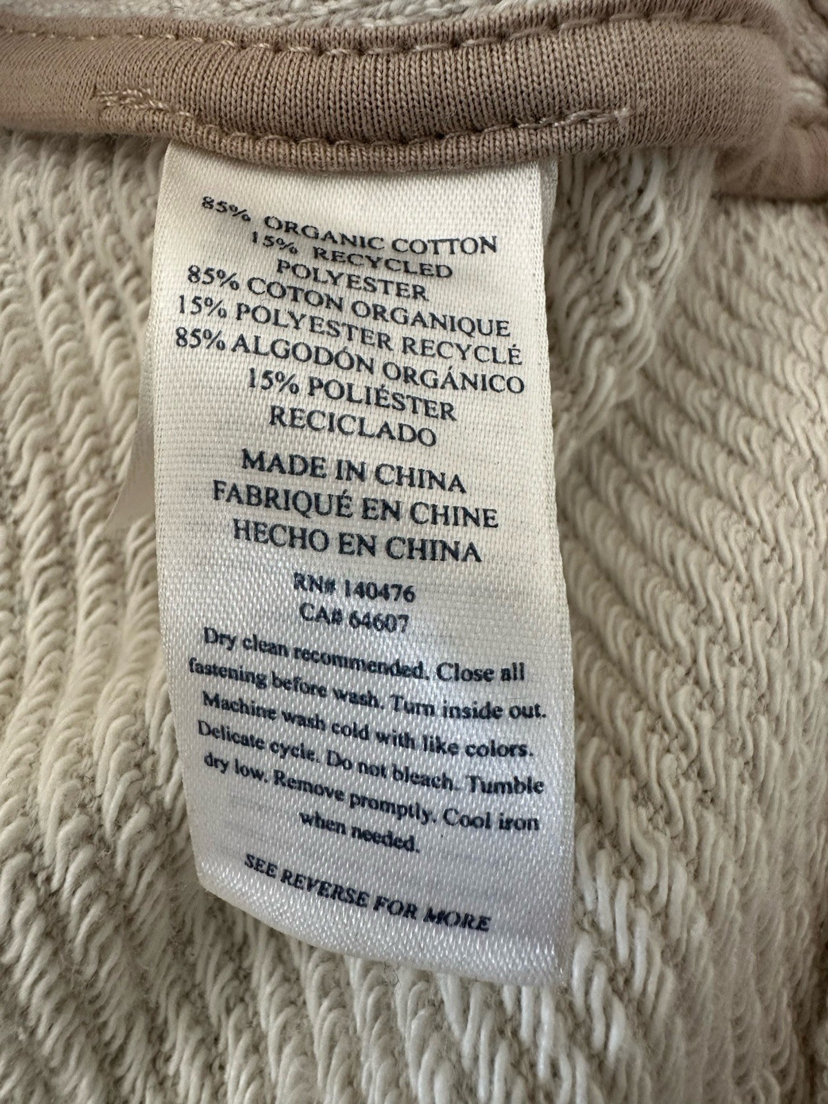 FAHERTY Inlet Knit Sweater Blazer Light Oatmeal Melange WOS2507 Retail $198