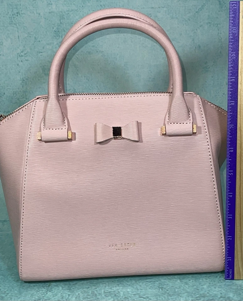 Ted Baker London Bolso Rosa Lazo Asa Superior Bolso Bandolera Cartera Nuevo con Etiquetas y Polvo $295 Foto 3 de 4