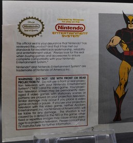 Wolverine (Nintendo NES) [Cart+Manual] - Engraved Cart, Taped Manual