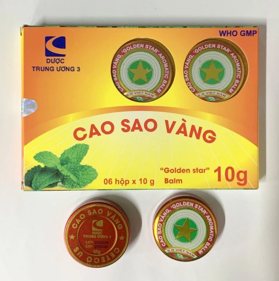 STAR GOLDEN 2 x Golden Star Balsam Erkältung 10g Kopfschmerzen Vietnamesische