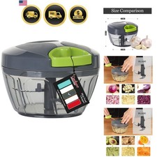 Manual Food Chopper Vegetable Cutter, Hand String Vegetable Chopper Onions Cu...