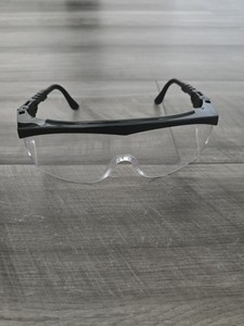 Clear Safety Goggles over Glasses Work Lab Outdoor Eye Protection Cover2 1/Pair