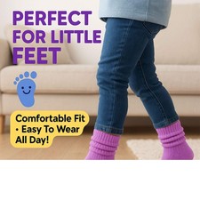 Kids Cotton Slouch Socks 1 Pair Soft Elastic and Breathable Ages 6  8
