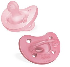 Chicco PhysioForma Succhietto Gommotto 6-16M Soft in Silicone Rosa 2 Pezzi