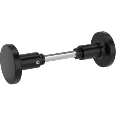 Door Knob with Square 8 mm Door Knob Rotatable for Door Thickness 38-50 mm Black