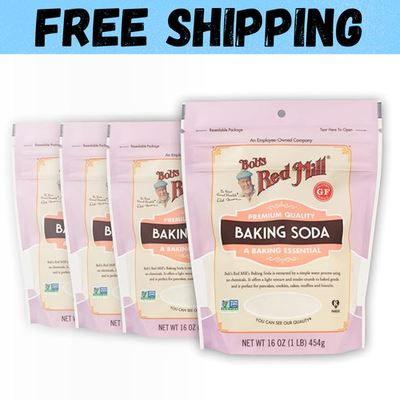 #ad #ad Pack of 4 Bob#x27;s Red Mill Baking SodaNon GMO Vegan Paleo Friendly 16 oz $16.29