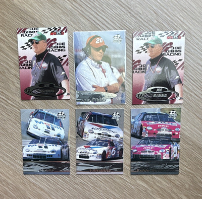 Wheels Joe Gibbs Racing 6-Card Lot 1999 NASCAR Interstate Batteries Mobil 1