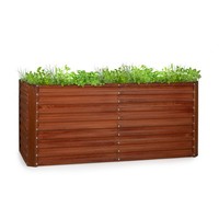 Hochbeet GemüSe Blumen Pflanzkasten Gartenbeet 200X100 Cm Verzinktes Stahlblech