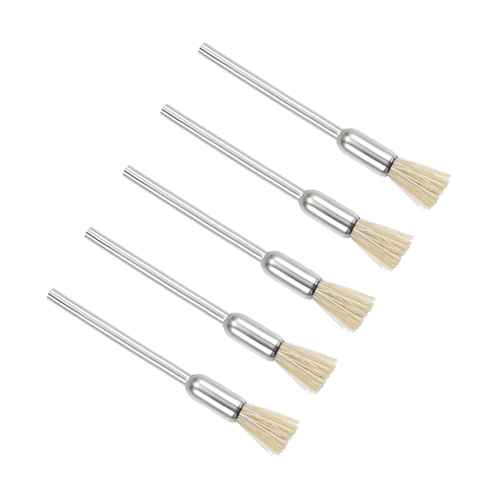 5pcs Mini Nylon Buffing Wheels 5x9mm 2.35mm Shank Yellow