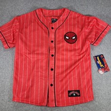Spider-Man Marvel Baseball Jersey Boys Large (10/12) Red
