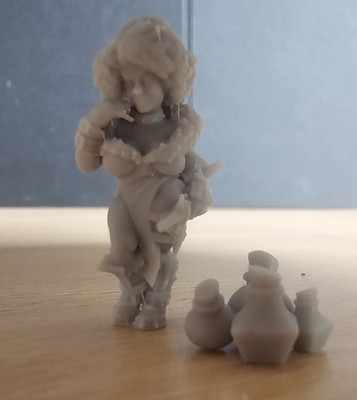 Mensch Diebin Dolch Figur für RPG wie D&D 5e