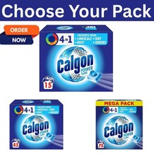 Calgon 4-in-1 Washing Machine Cleaner Tab Limescale Remover Water Softener