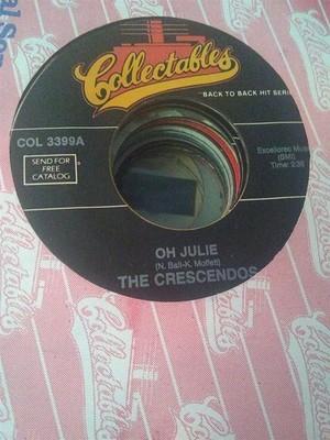 The Crescendos, Oh Julie / My Little Girl ~ Collectables 45 +sleeve