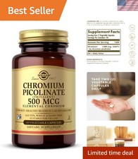 500mcg Chromium Picolinate VegCaps - Support Metabolism  Blood Sugar Levels
