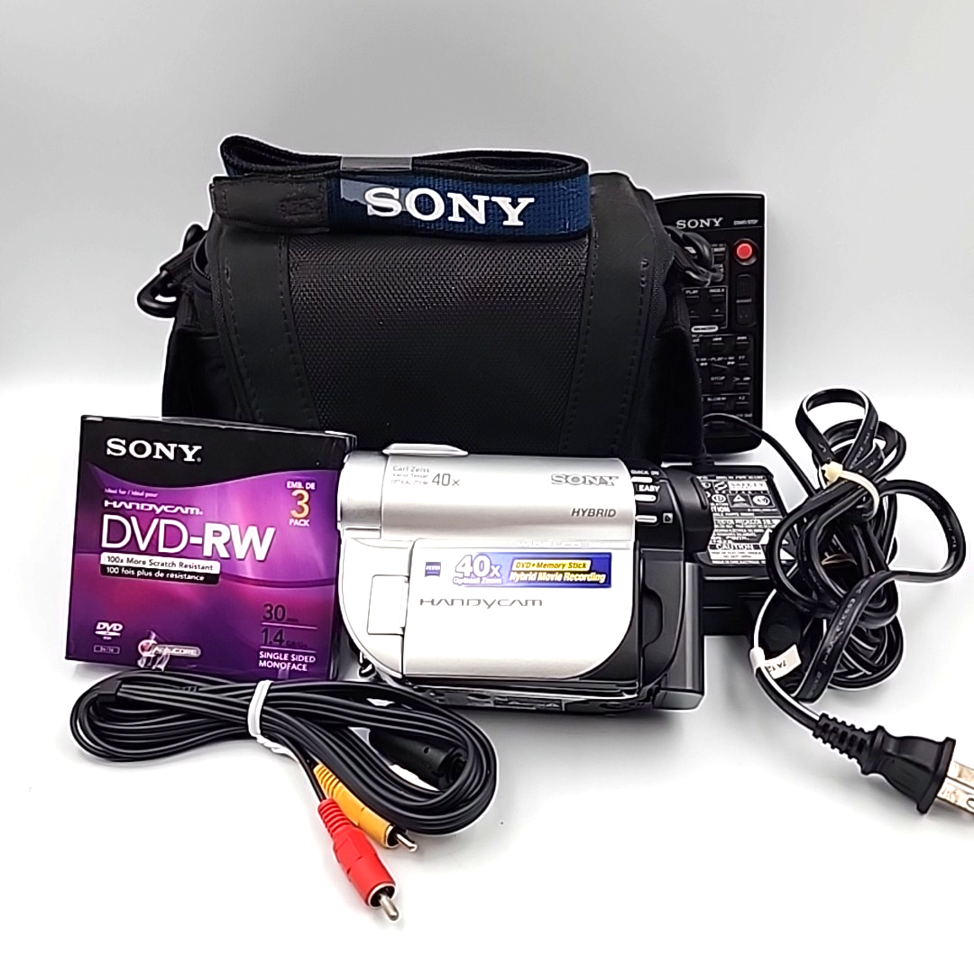 Sony DCR-DVD610 DVD Handy Cam Camcorder w/ 40x Optical Zoom HYBRID Tested Bundle