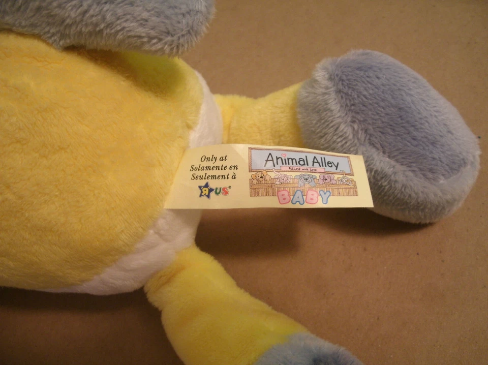 Animal Alley Yellow Blue Plush Horse Pony Babys First Stuffed 11" Tall EUC - Image 3 of 3