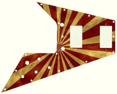 Gibson Flying V Pickguard for '67 Re-Issue Guitar Custom Graphical Big Top Peak